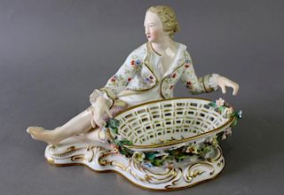 Old Wallendorf Porcelain Figural Sweetmeat
