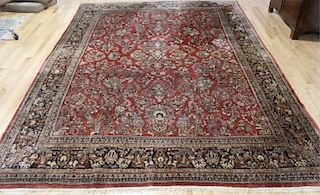 Large Antique and Finely Woven Sarouk Carpet.