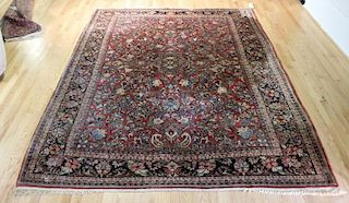 Antique and Finely Hand Woven Sarouk Carpet
