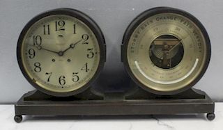 A Hardy & Hayes Chelsea Ships Clock & Barometer