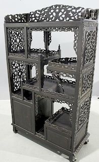 Carved Chinese Etagere