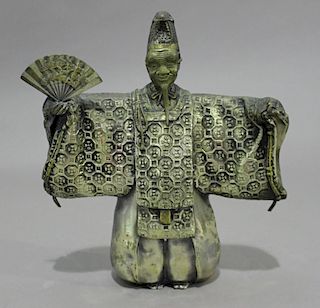 Japanese Bronze Figure of Actor