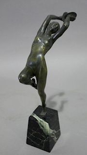 Bronze Art Deco Nude Sculpture