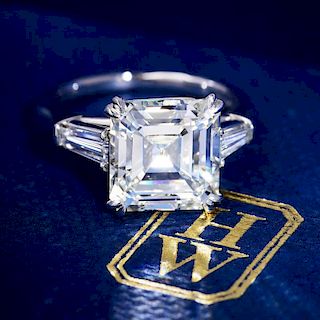 Harry Winston Vintage 3.53-Carat Asscher-Cut Diamond Ring, with a GIA Report