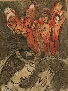 Mark Chagall "Sarah and the Angels" Lithograph