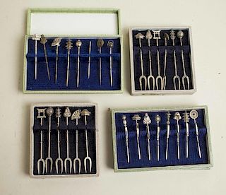 Four Boxed Set of Sterling Picks, 2.67 ozt.