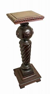 Early 20th C. Mahogany Pedestal