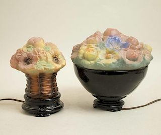 Two Tiffin Floral Lights