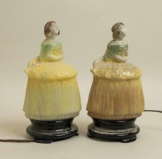 Two Tiffin Figural Lights