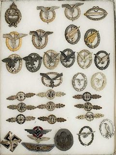 Imperial German and 3rd Reich Aviation Badges, some modern made