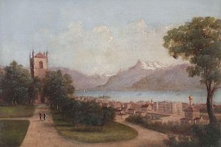 A 19TH CENTURY CONTINENTAL SCHOOL OIL PAINTING
