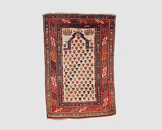 Kazak Ivory Ground Prayer Rug, Caucasus, late 19th century