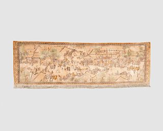 Fine Chinese Silk Wall Rug, 20th century