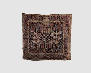 Persian Shrub Carpet Fragment, ca. 1800