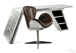 Aluminum wrapped desk and chair