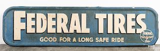 Painted tin Federal Tires trade sign