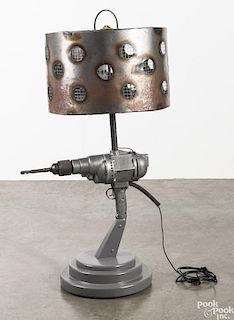 Large Industrial style table lamp