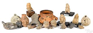 Collection of pre-Columbian pottery artifacts.