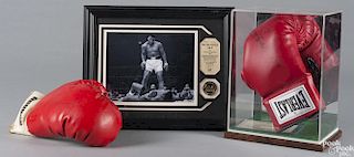 Sugar Ray Leonard signed boxing glove