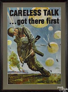WWII Careless Talk .got there first poster