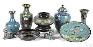 Collection of Chinese cloisonné tablewares