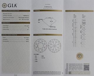 JEWELRY. GIA Certified 1.52 Diamond and Gold
