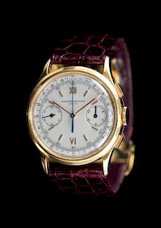 An 18 Karat Pink Gold Chronograph Wristwatch, Vacheron & Constantin, Circa 1949,