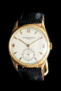 An 18 Karat White Gold Wristwatch, Vacheron & Constantin, Circa 1950,