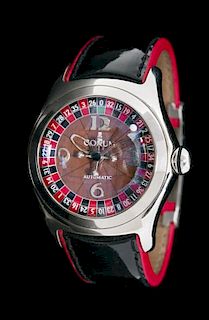 A Stainless Steel Automatic Casino Bubble Wristwatch, Corum,