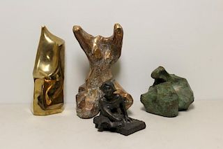 FAST, B. 4 Signed Patinated Bronze Sculptures