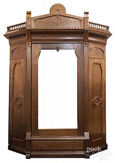 Aesthetic movement mahogany armoire