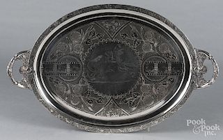 Meriden Silver Co. silver plate tray
