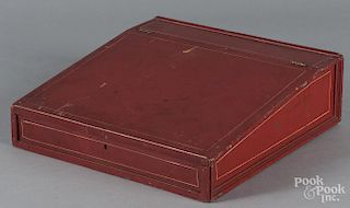 New England painted basswood lap desk, 19th c.