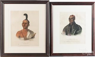 Five color lithographs of Native Americans