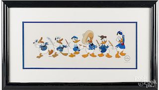 Walt Disney Sericel of Donald Duck, 8'' x 20''.