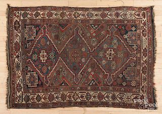Caucasian carpet, early 20th c., 6' x 4'.