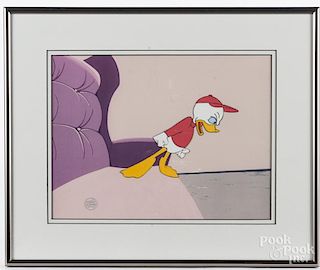 Two Walt Disney Donald Duck and triplets serigraph