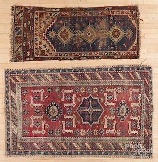 Two Caucasian carpets, early 20th c., 5'5'' x 2'4''