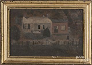 Oil on canvas titled Allwood House, early 20th c