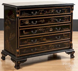 Japanned chest of drawers