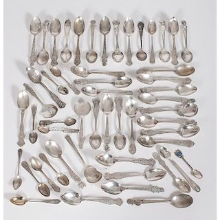 Sterling, Silver, and Silver Plate Souvenir Spoons