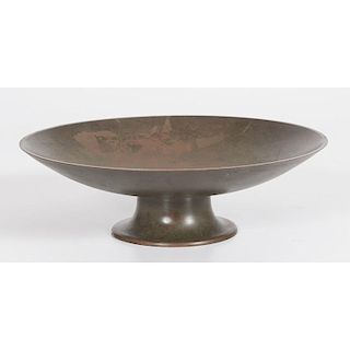 Carl Sorensen Bronze Footed  Bowl