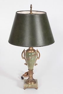 Onyx and Brass Table Lamp