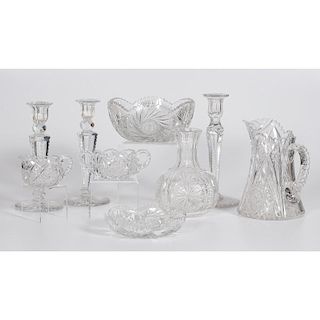 Assorted Cut Glass Table Wares
