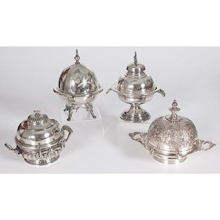 Silverplated Covered Butter Dishes