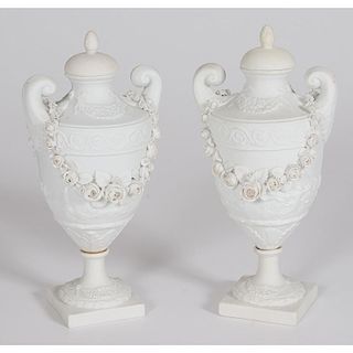 Sevres-style Bisque Urns