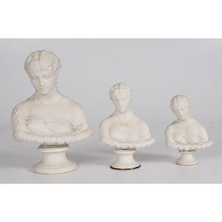 Graduated Parian Ware Busts