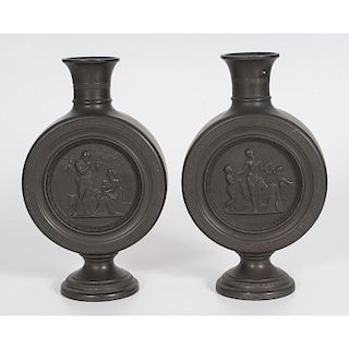 Black Basalt Moon Vases