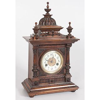 German Carved Mantel Clock