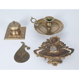 Brass & Gilt Metal Desk Items